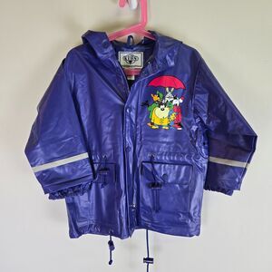 ACME KIDS 1995 Warner Bros. Looney Tunes PVC Reflective Raincoat Youth XXS NEW